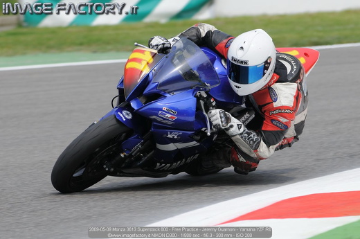 2009-05-09 Monza 3613 Superstock 600 - Free Practice - Jeremy Guarnoni - Yamaha YZF R6